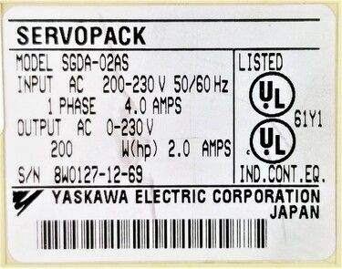 Yaskawa SGDA-02AS | In Stock Ships Overnight